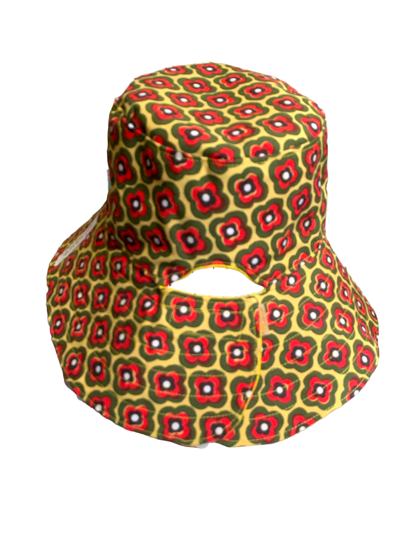 Cappello Fiori rossi su Senape