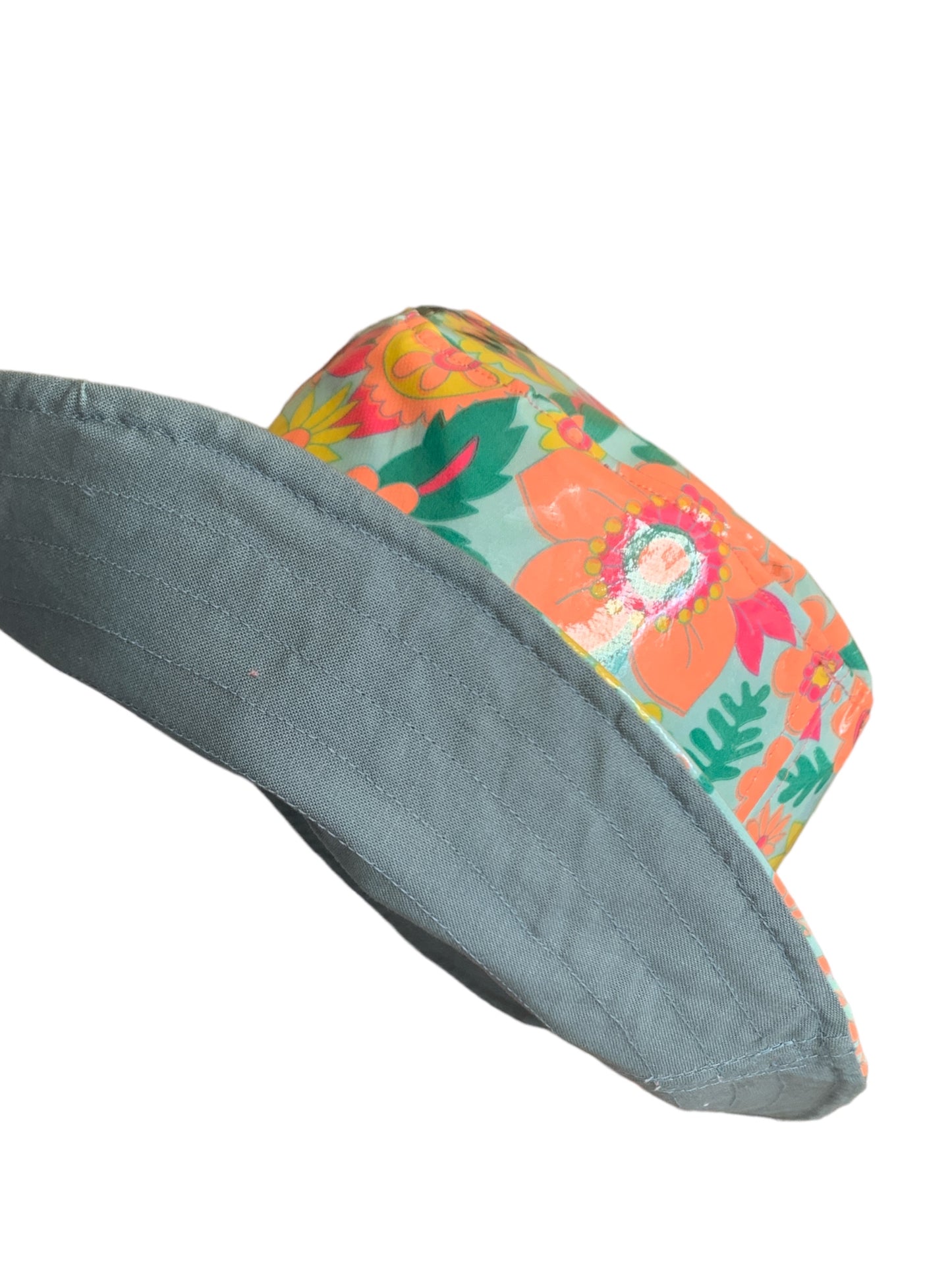 Cappello da pioggia Fiori Fluo