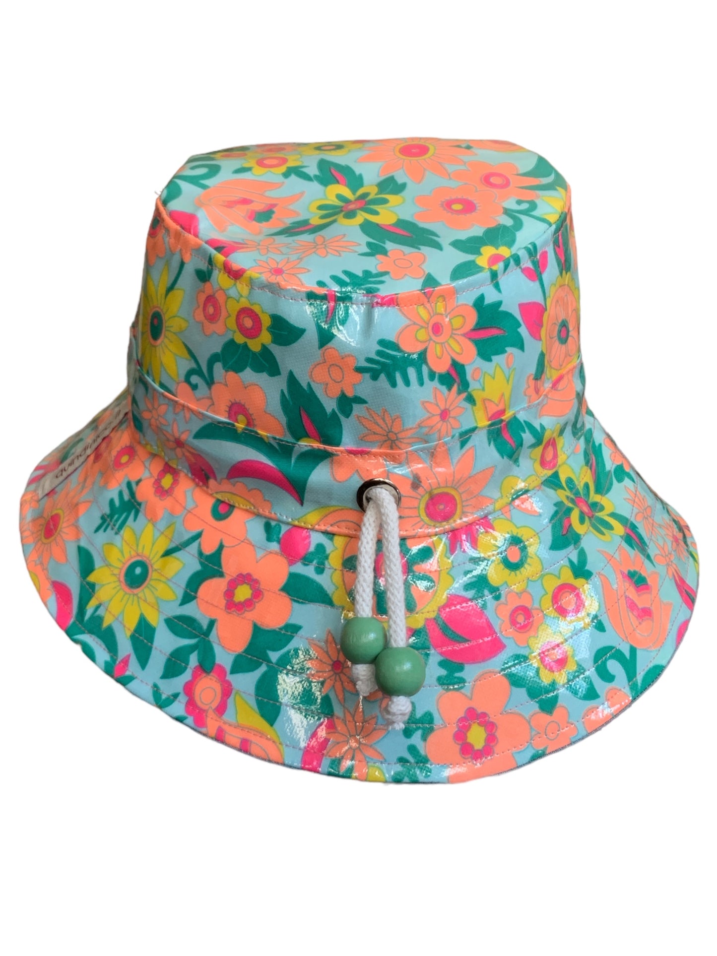 Cappello da pioggia Fiori Fluo