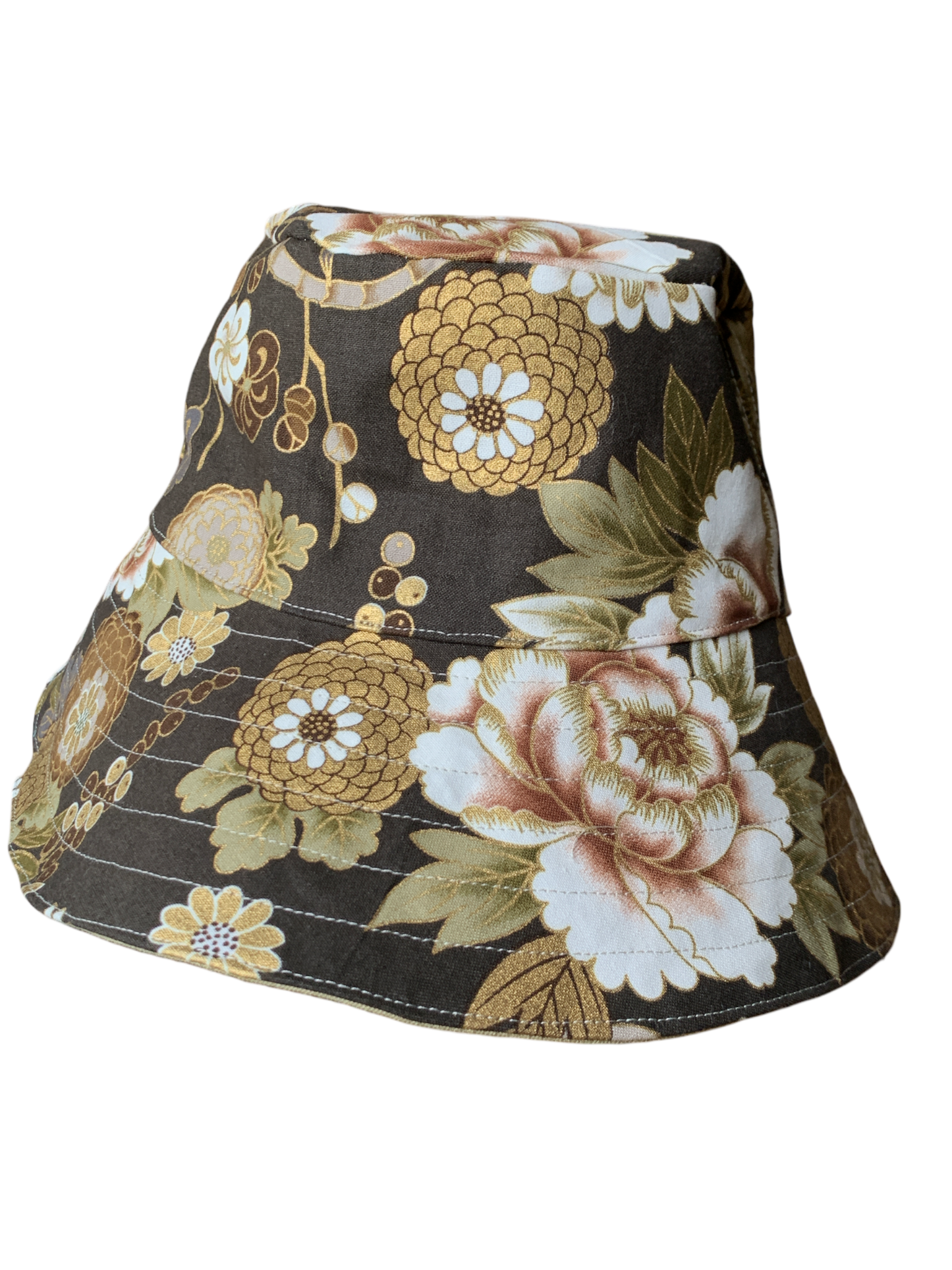 Cappello Fiori Jap marrone