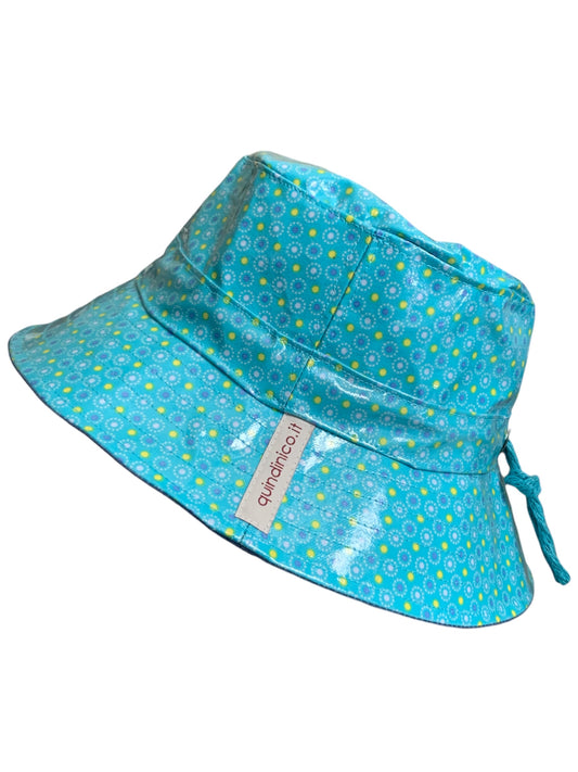 Cappello da pioggia Dots Turchese