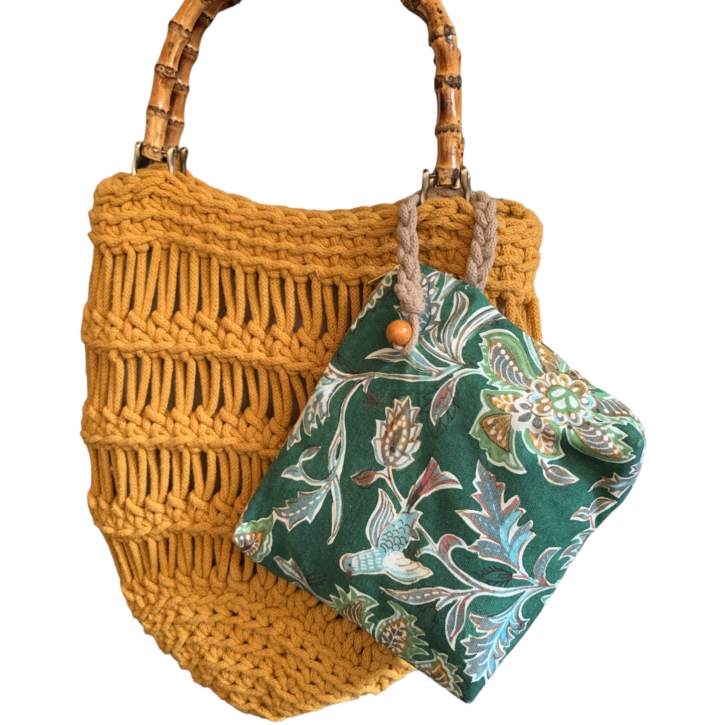 Borsa Crochet Senape