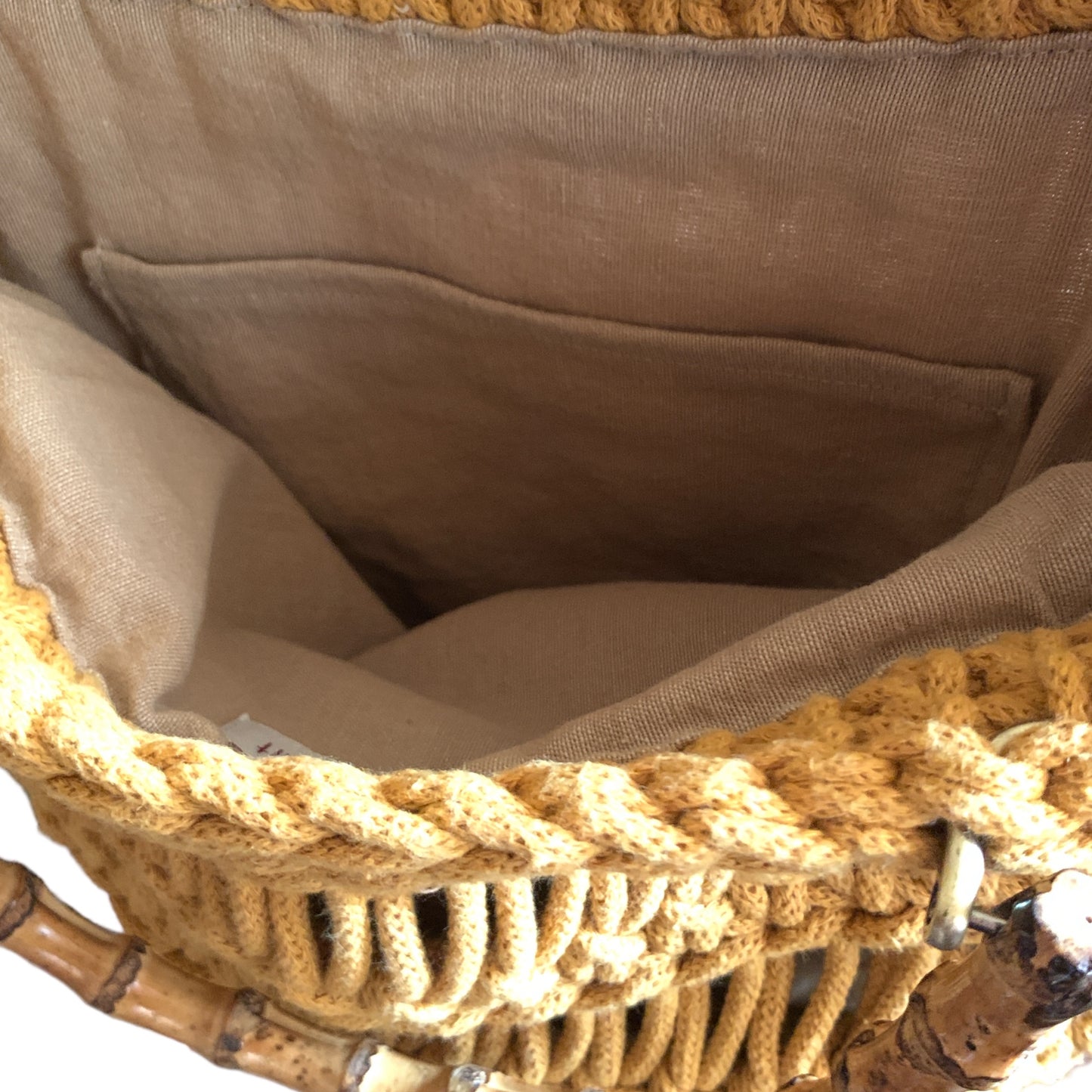 Borsa Crochet Senape