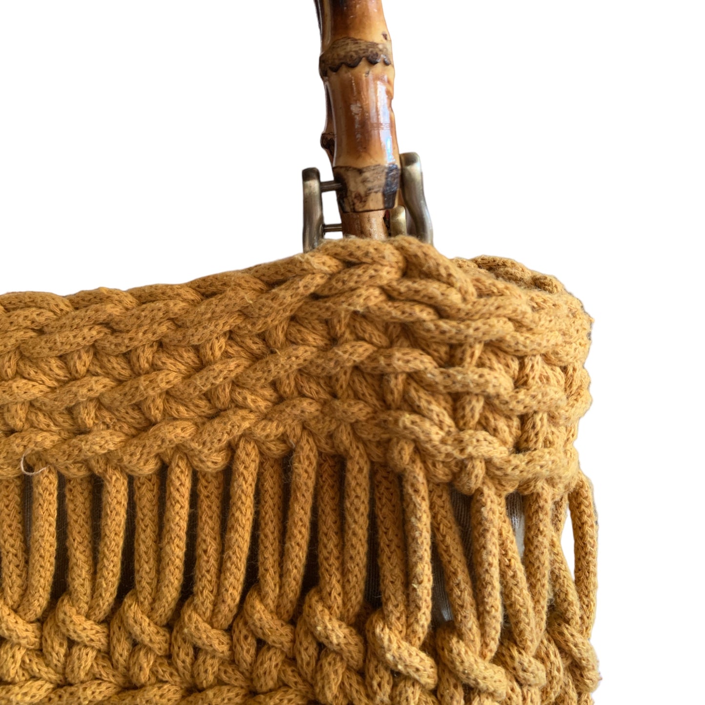 Borsa Crochet Senape