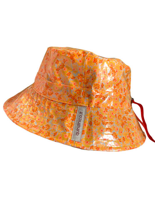 Cappello da pioggia Fiori Arancio